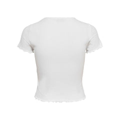 Nur weißes Polyester-T-Shirt
