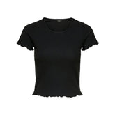 Nur schwarzes Polyester-T-Shirt