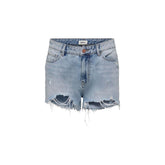 Only Light Blue Cotton Short