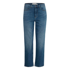 ICHI Blue Cotton Mom Jean