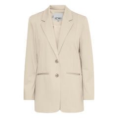 ICHI Blazer aus recyceltem Polyester in Beige