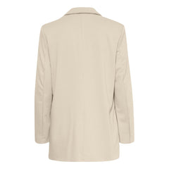 ICHI Blazer aus recyceltem Polyester in Beige