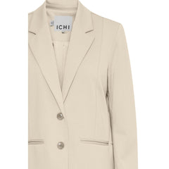ICHI Blazer aus recyceltem Polyester in Beige