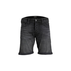 Jack Jones Black Cotton Bermuda