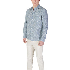 Chemise en coton bleu clair Replay