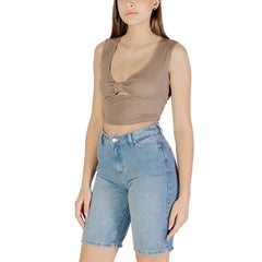 Nur braunes Viskose-Oberteil