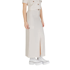 Jupe bicolore en viscose Jacqueline De Yong