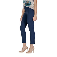 Rinascimento Blue Polyester Pant