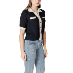 Schwarzer Pullover aus recycelter Baumwolle von Morgan De Toi