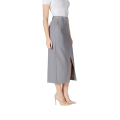 ICHI Grau Polyester Lang