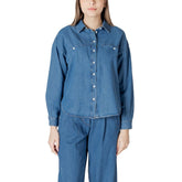 Chemise en coton bleu ICHI