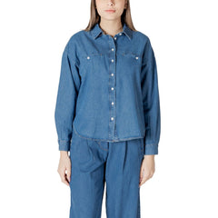 Chemise en coton bleu ICHI