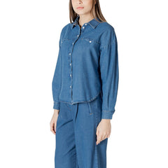 Chemise en coton bleu ICHI