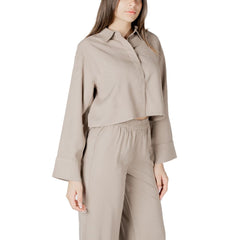Nur beige Viskosebluse