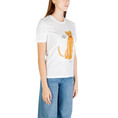 Nur weißes Bio-Baumwoll-T-Shirt