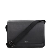 Pineider Black Leather Crossbody Bag