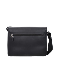 Pineider Black Leather Crossbody Bag