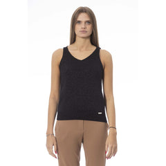 Débardeur en tissu noir Baldinini Trend