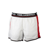 Maillots de bain blancs en polyester Karl Lagerfeld