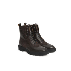 Bottes Cerruti 1881 en cuir marron pour femmes