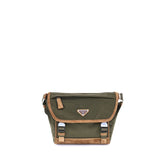 Prada Re-Nylon und Leder mittelgroße Schultertasche