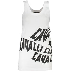 Cavalli Class White Cotton Tank Top