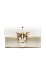 Sac PINKO One Simply Love Mini en cuir blanc