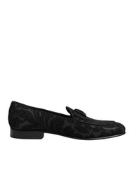 Mocassins Dolce & Gabbana à couronne en brocart noir