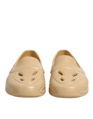 Dolce & Gabbana Beige Gummi-Sandalen, Low-Top-Sneaker