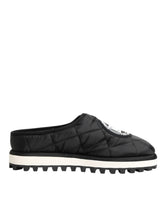 Dolce & Gabbana Schwarze Nylon-Sneaker zum Hineinschlüpfen