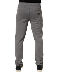 Pantalon de jogging en coton gris Dolce & Gabbana