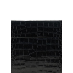 Pochette Tom Ford en cuir imprimé crocodile