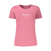 T-shirt rose en coton Pepe Jeans