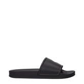 Marcelo Burlon Black Cotton Slippers Sandals