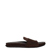 Jacquemus Brown Leather Slippers Sandals