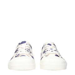 Moschino White Fabric Low Tops
