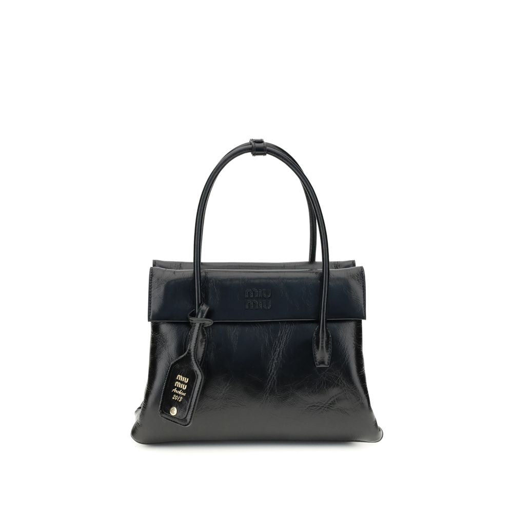 Miu Miu Black Calf Leather Bos Taurus Handbag Miu Miu Black Calf Leather Bos Taurus Handbag
