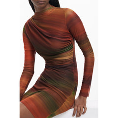 Robe Desigual orange en polyester pour femme