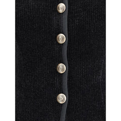 Blazer en soie Giorgio Armani avec boutons décoratifs en métal.