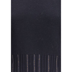 Fabiana Filippi Black Fleece Wool Sweater