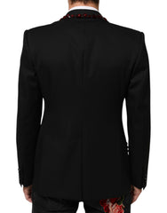 Blazer Dolce & Gabbana noir SICILIA orné de cristaux pour homme