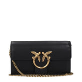 PINKO Black Leather Clutch Bags