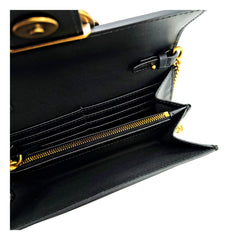 PINKO Black Leather Clutch Bags