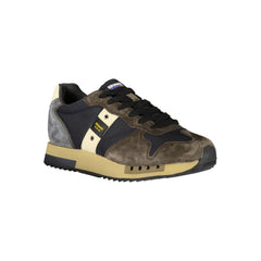 Baskets en cuir bleu Blauer pour hommes