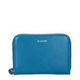 Jil Sander Blue Leather Wallets