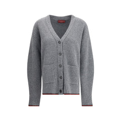 Gucci Ribbed Knit Wool Cardigan