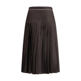 Burberry Sunflower Pleated Silk Skirt