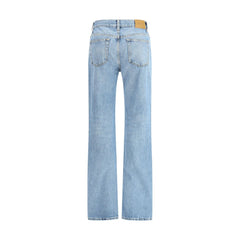 Saint Laurent NICO jeans a vita bassa in denim Bahamas