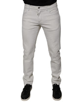 Jean skinny en coton stretch blanc Dolce & Gabbana pour homme