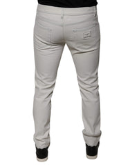 Jean skinny en coton stretch blanc Dolce & Gabbana pour homme
